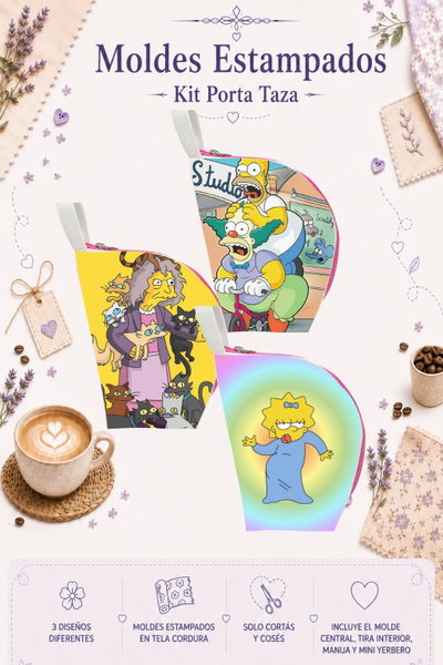 Moldes Estampados - Kit Porta Taza mod 298