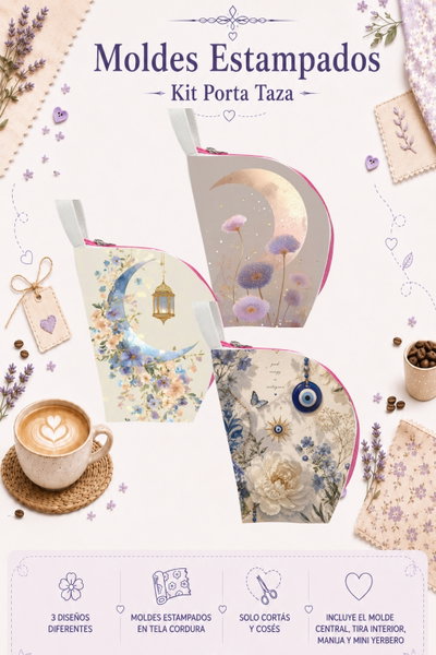 Moldes Estampados - Kit Porta Taza mod 318
