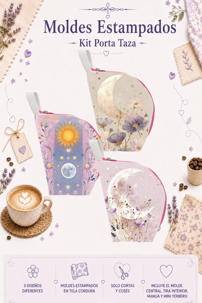 Moldes Estampados - Kit Porta Taza mod 319