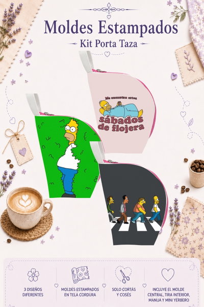 Moldes Estampados - Kit Porta Taza mod 297