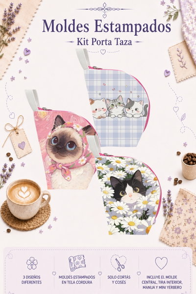 Moldes Estampados - Kit Porta Taza mod 310