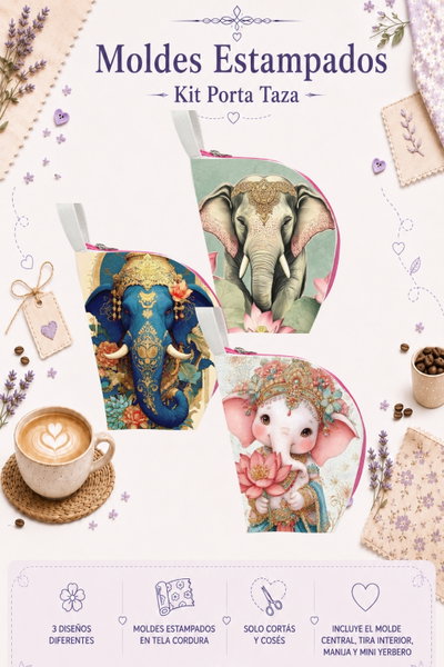 Moldes Estampados - Kit Porta Taza mod 313