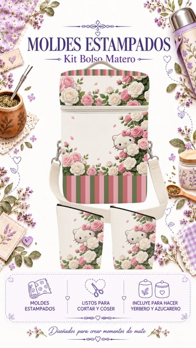 Moldes Estampados - Kit Bolso Matero Mod 951
