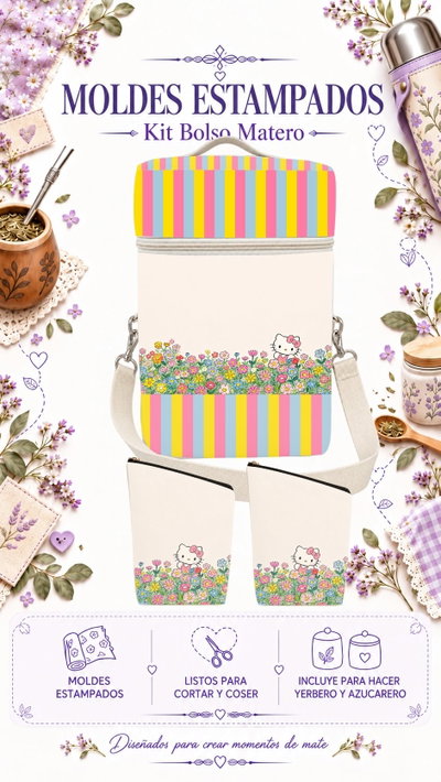 Moldes Estampados - Kit Bolso Matero Mod 959
