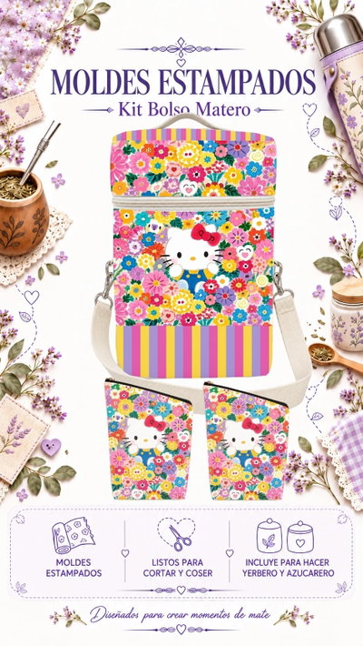 Moldes Estampados - Kit Bolso Matero Mod 950