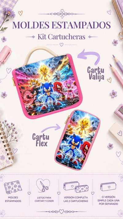 Moldes Estampados - Kit Cartucheras Mod 1206