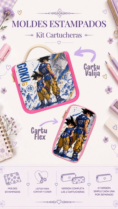 Moldes Estampados - Kit Cartucheras Mod 1212