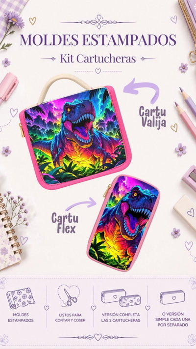 Moldes Estampados - Kit Cartucheras Mod 1205