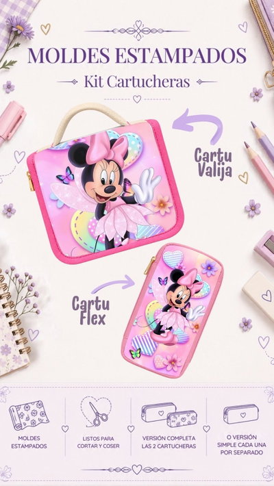 Moldes Estampados - Kit Cartucheras Mod 1224