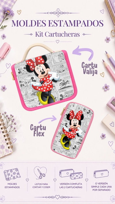 Moldes Estampados - Kit Cartucheras Mod 1221