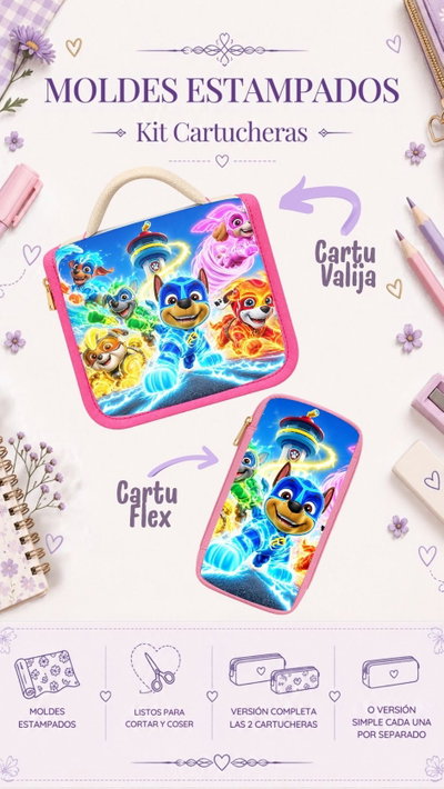 Moldes Estampados - Kit Cartucheras Mod 1214