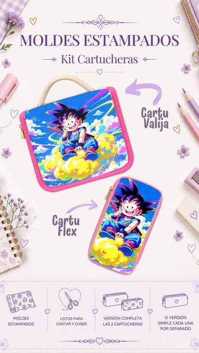 Moldes Estampados - Kit Cartucheras Mod 1218