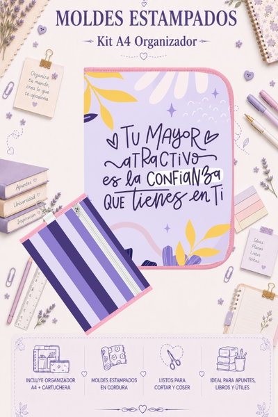 Moldes Estampados - Kit Organizador A4 693