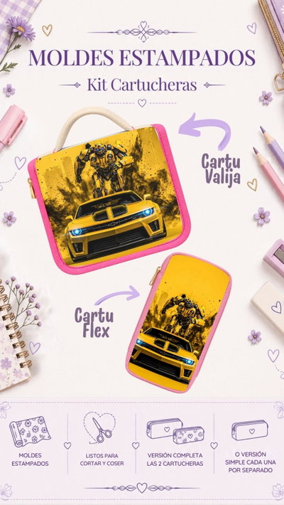 Moldes Estampados - Kit Cartucheras Mod 1209