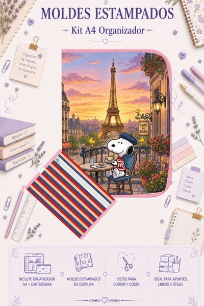 Moldes Estampados - Kit Organizador A4 389