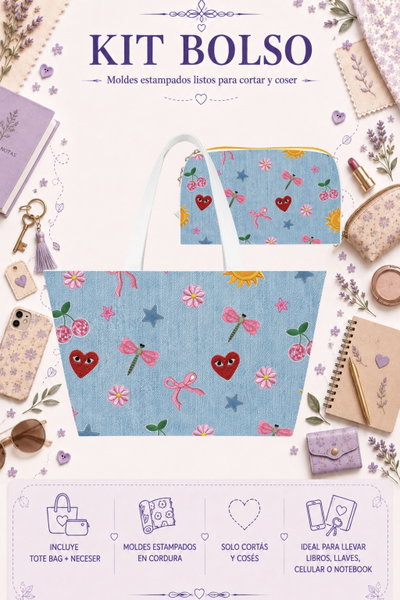 Moldes Estampados - Kit Bolso mod 345