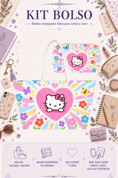 Moldes Estampados - Kit Bolso mod 338