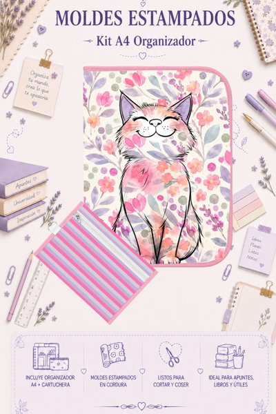 Moldes Estampados - Kit Organizador A4 404