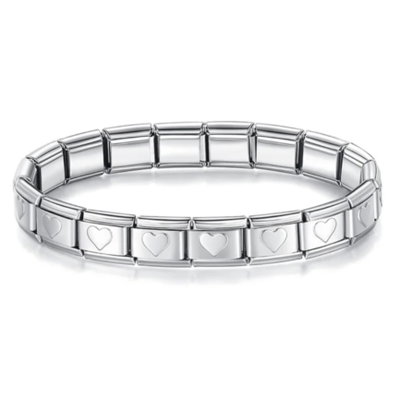 Brazalete Corazón Plateado