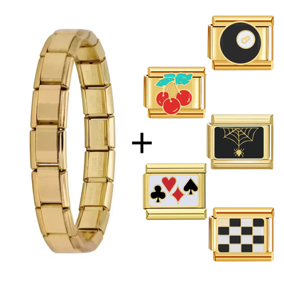 Brazalete Dorado + 5 Charms a elección (leer descripción)