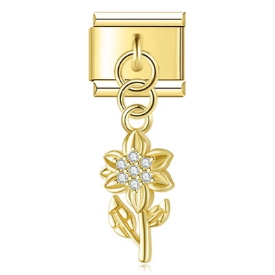 #640 Flor Colgante Oro