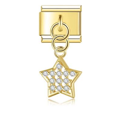 #641 Estrella Colgante Oro