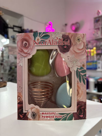 Esponja de maquillaje x3 con soporte 
