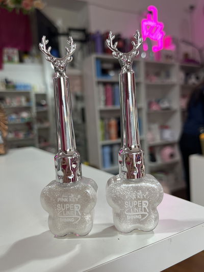 Delineador glitter blanco 