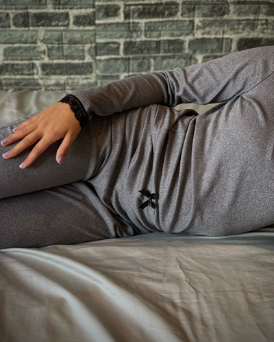 Pijamas Morley LARGO manga LARGA -  Gris 