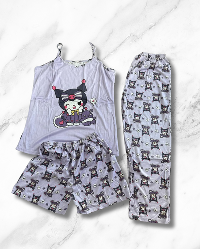 Pijama 3 piezas importado Korumi
