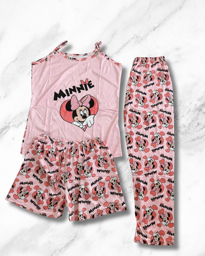 Pijama 3 piezas importado Minnie
