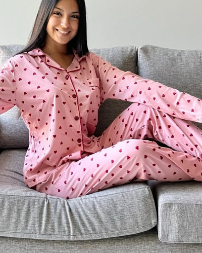 Pijama Camisero 2 Piezas Manga Larga