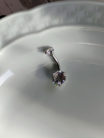 Piercing ombligo Doble cubic Engarzado