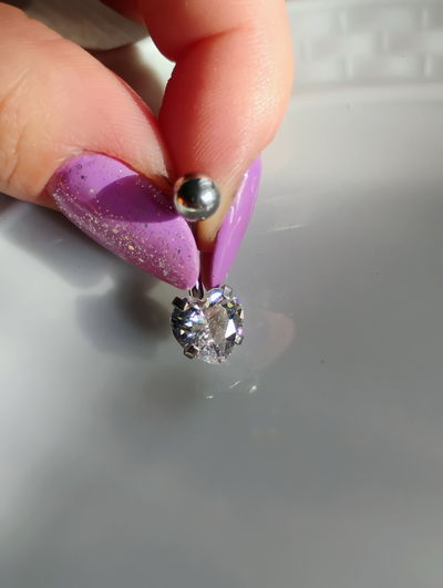 Piercing Ombligo cubic corazon