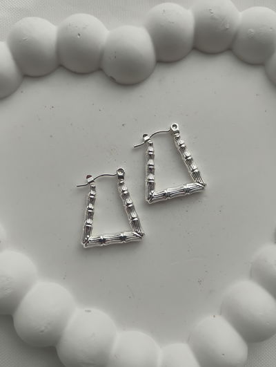 Aros Kiki Acero Blanco