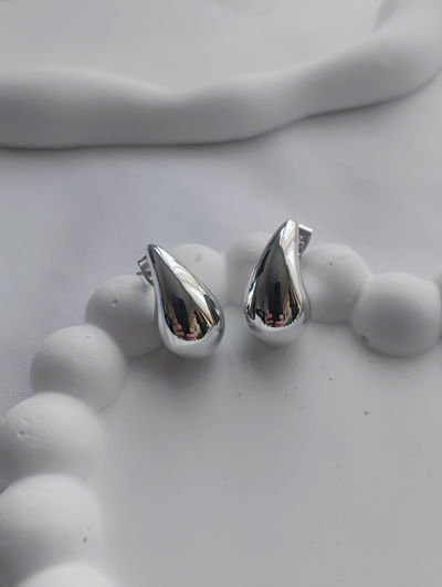 Aros Gota plateada