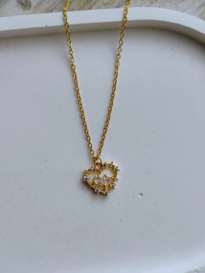 Conjunto corazón strass 