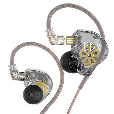 Audífonos Kz Edx Lite Monitores In Ear Hifi Color Transparente Con Microfono