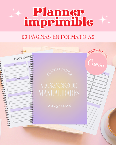 Planificador para emprendedores de manualidades