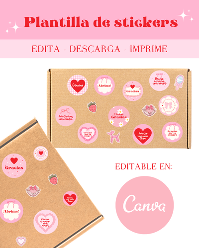 Kit Stickers Imprimible Emprendedor Tags Etiquetas
