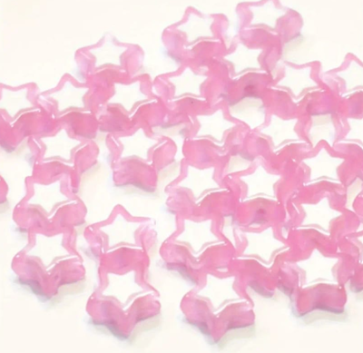 estrellas rosas pasantes  x5