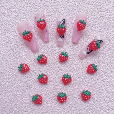 frutillitas rojas x2