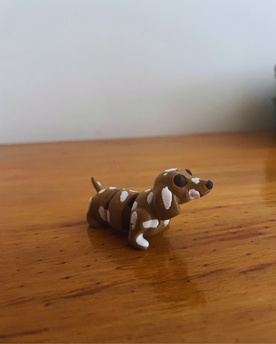 2 LLaveros Perro Salchicha Articulado