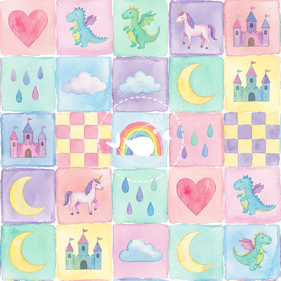 Patchwork de unicornios y dragones 002