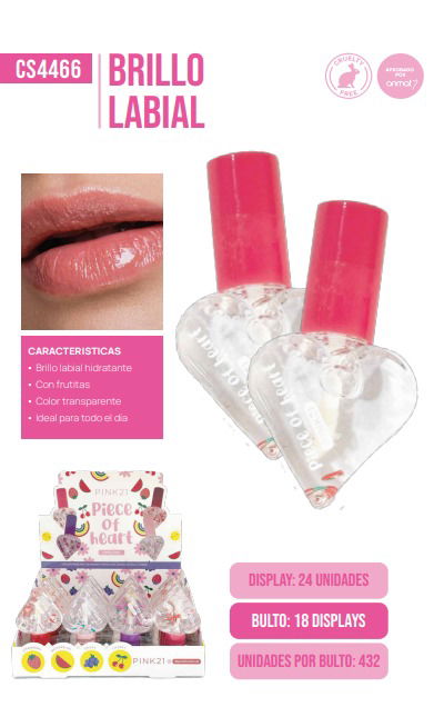LIP GLOSS CORAZON FRUTA