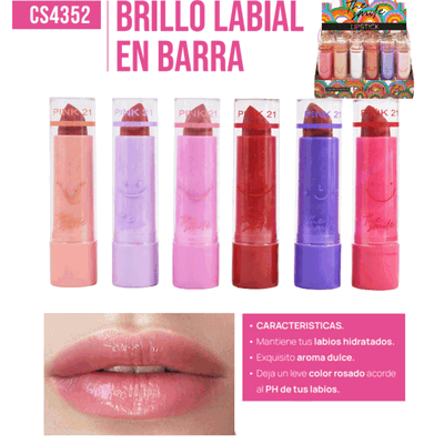 BRILLO LABIAL EN BARRA THE SMILE PINK 21