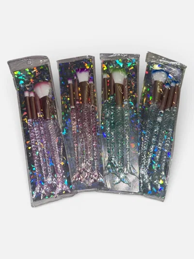 BROCHAS DE MAQUILLAJE COLA DE SIRENA X4 PCS