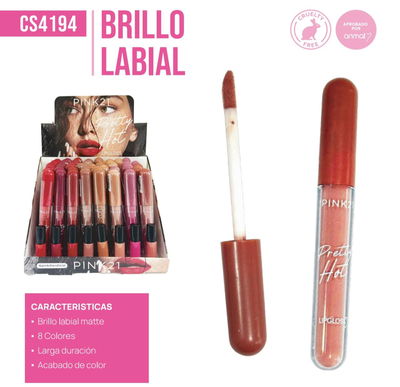 BRILLO LABIAL MATE 24HS PINK21