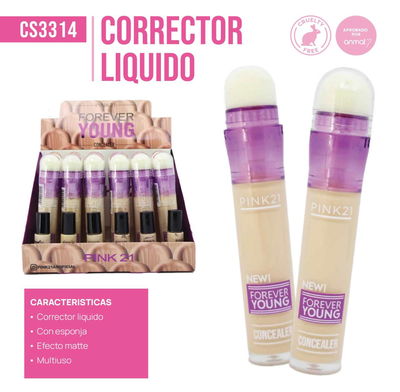 CORRECTOR CON APLICADOR PINK21 CS3314