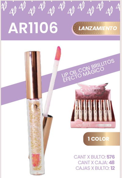 LIP OIL CON BRILLITOS EFECTO MÁGICO (ACTUA CON EL PH)